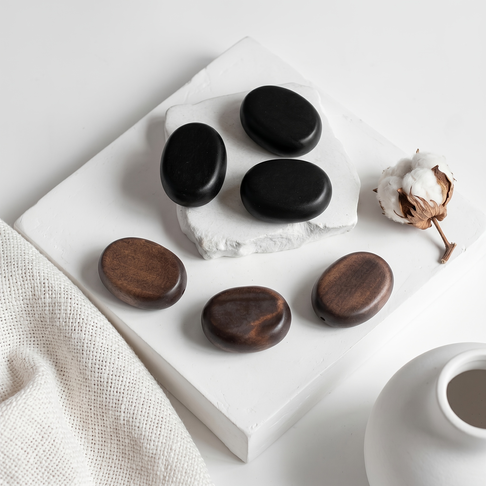 Dark Brown and Black Wooden Pendants for DIY Crafting